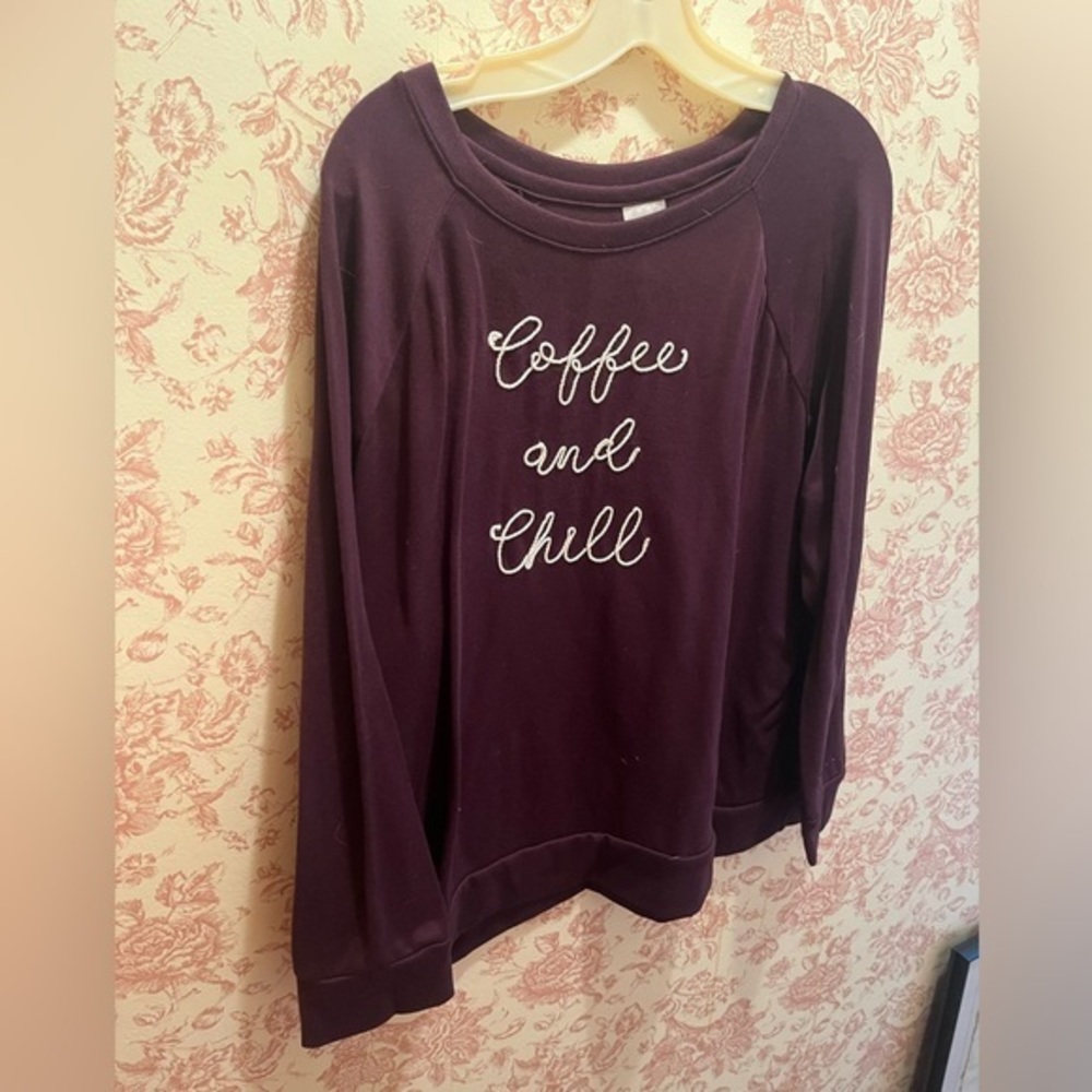 Purple Coffee and Chill Sweatshirt